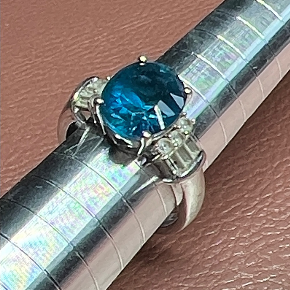 925 SUN Blue Topaz CZ Ring
